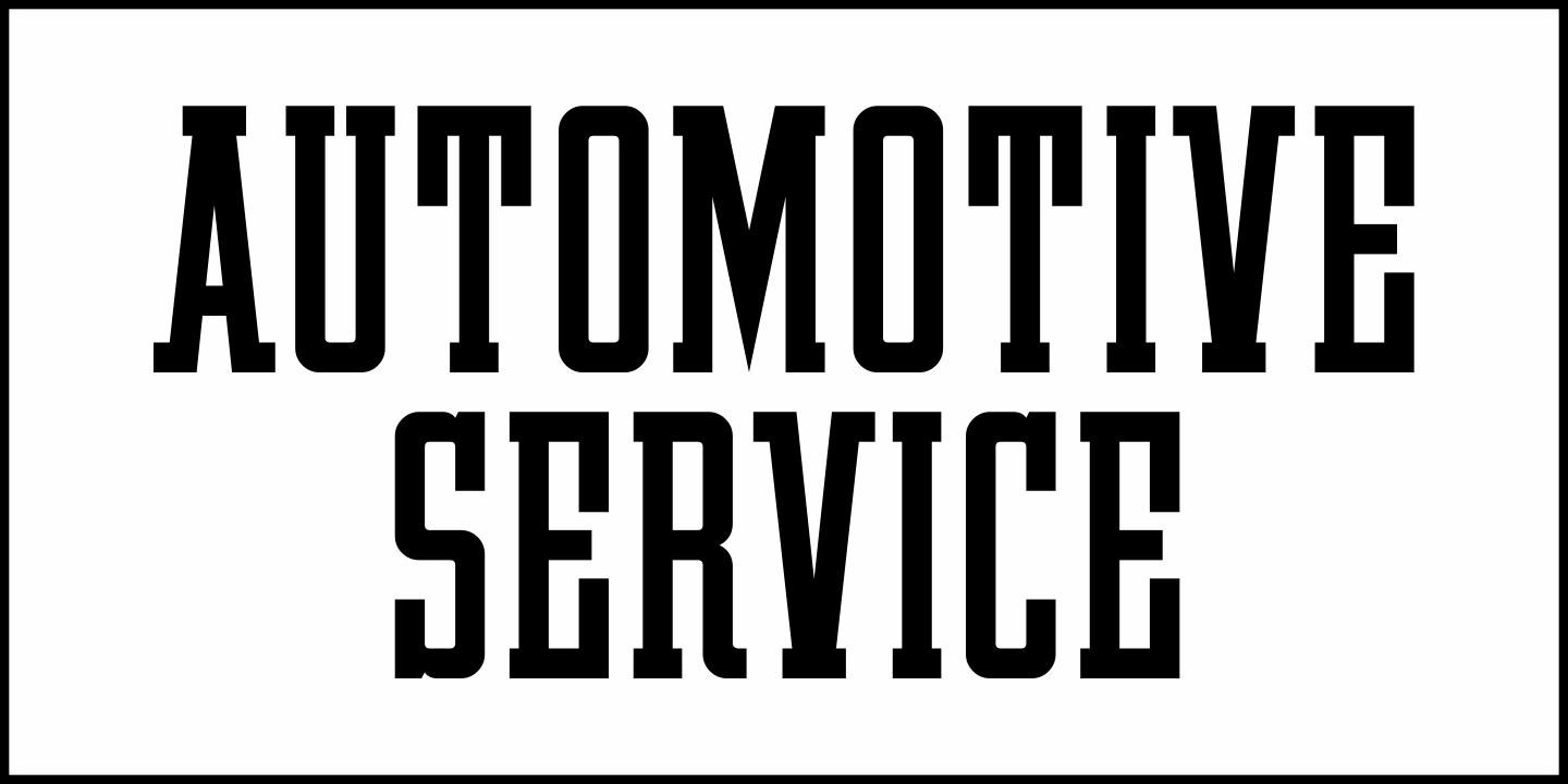 Automotive Service Font Poster #2