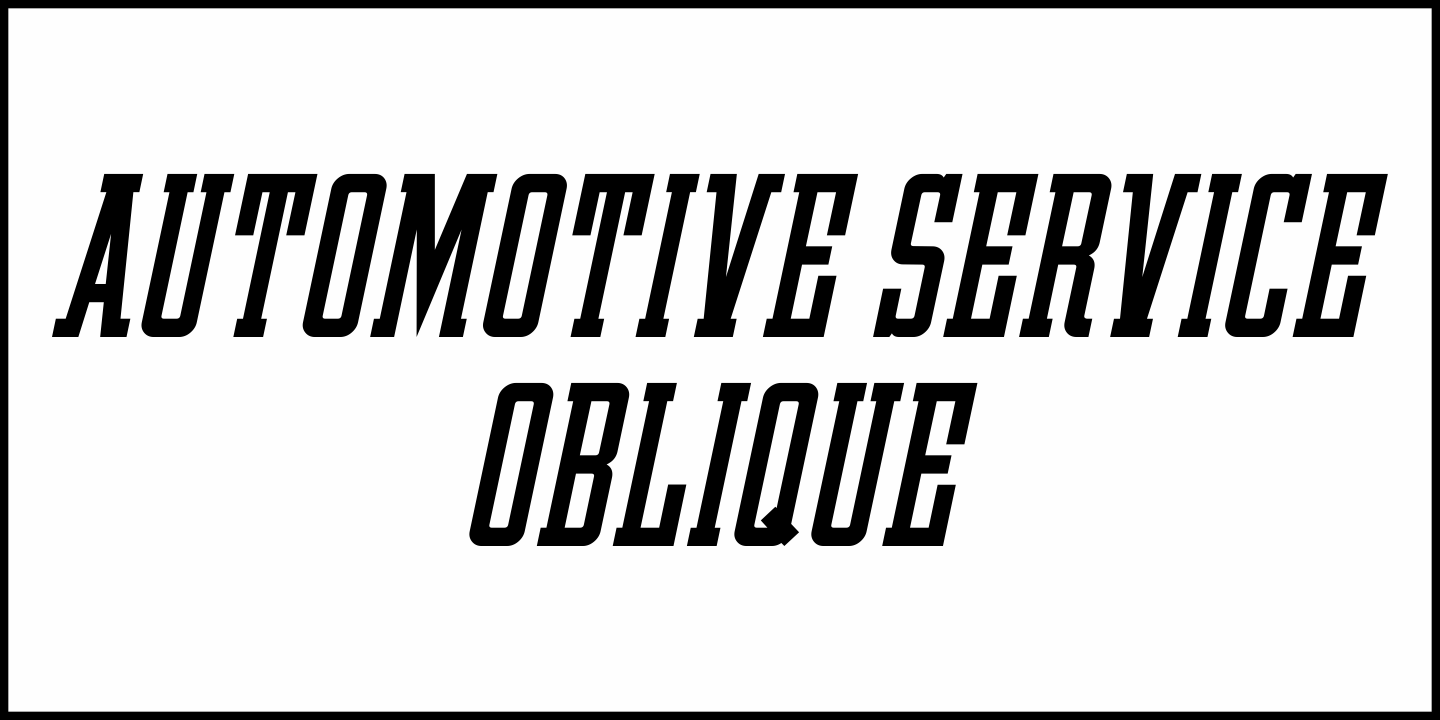 Automotive Service Font Poster #4