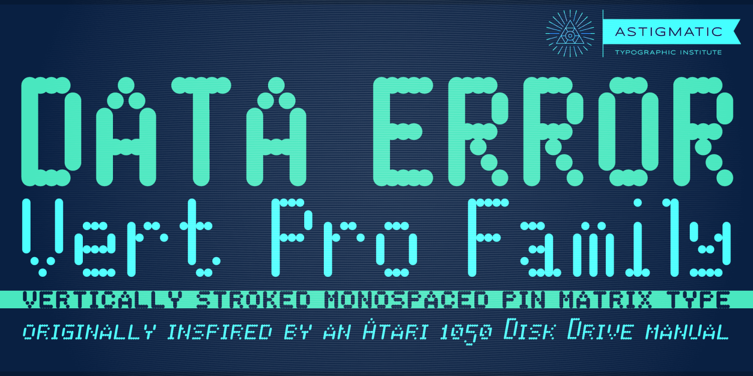 Data Error Vert AOE Pro Font Poster #1