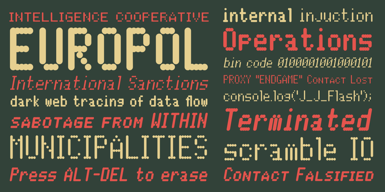 Data Error Vert AOE Pro Font Poster #1