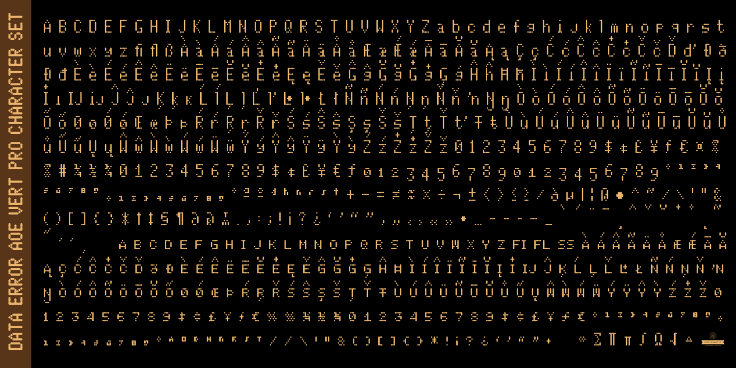 Data Error Vert AOE Pro Font Poster #1