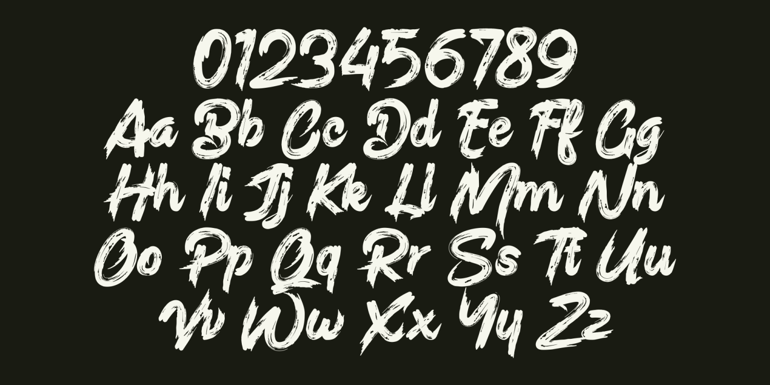 Sludgy Brush Font Poster #6