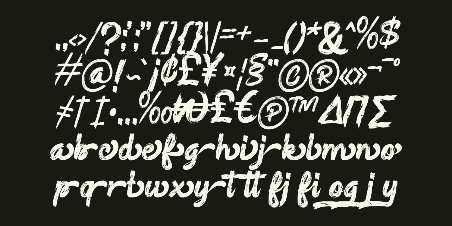 Sludgy Brush Font Poster #8