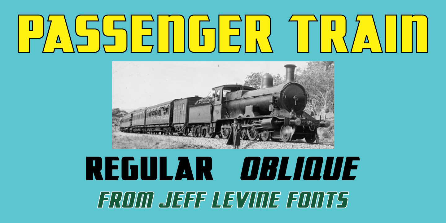 Passenger Train Font Family Poster