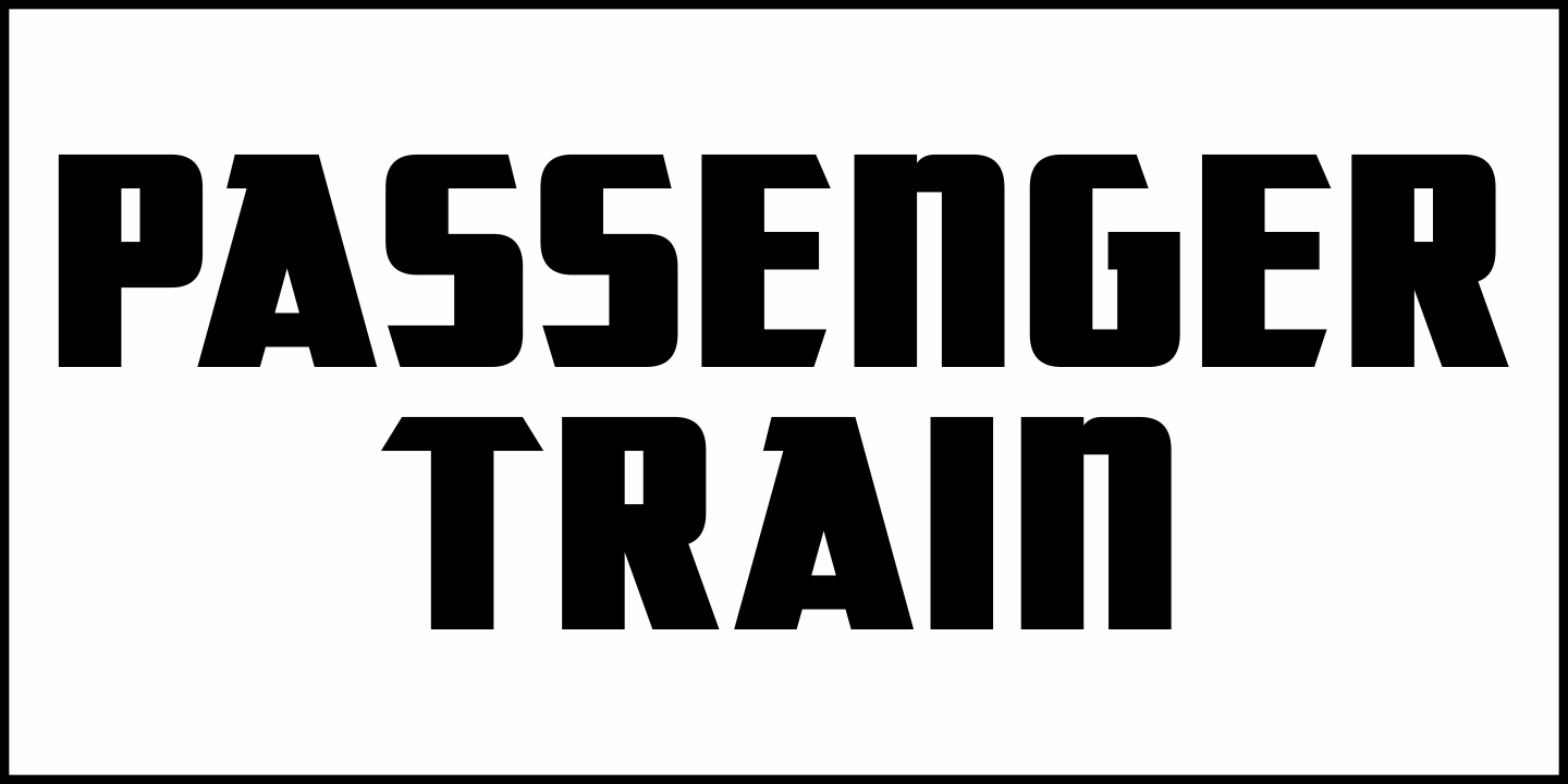 Passenger Train Font Poster #2