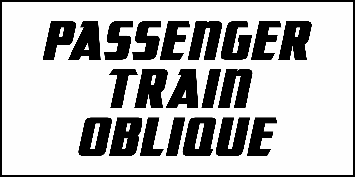 Passenger Train Font Poster #4