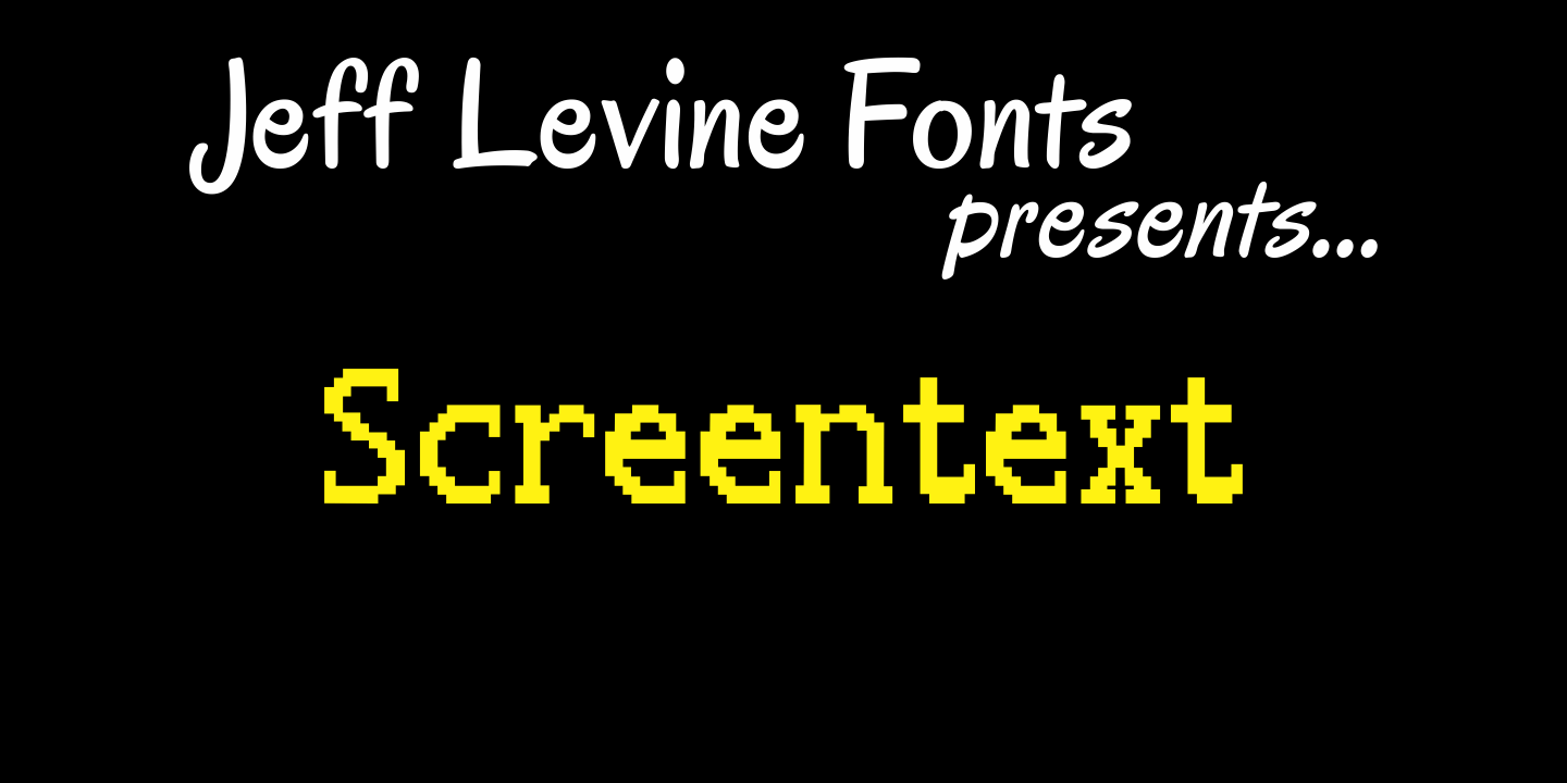 Screentext Font Family Poster