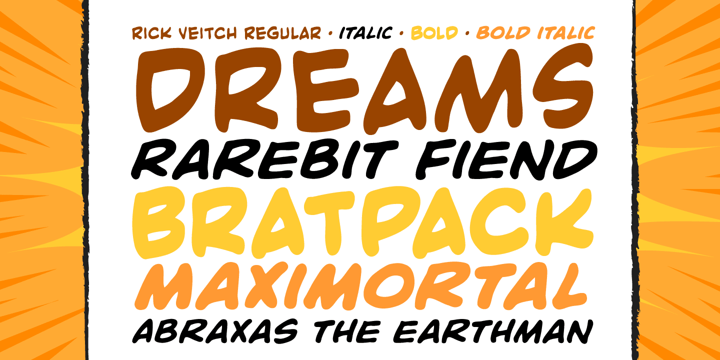 Rick Veitch Font Poster #1