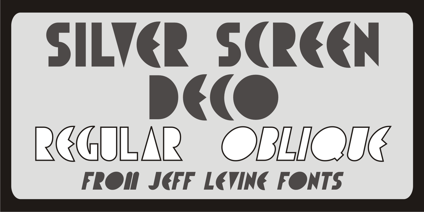 Silver Screen Deco Font Family Poster
