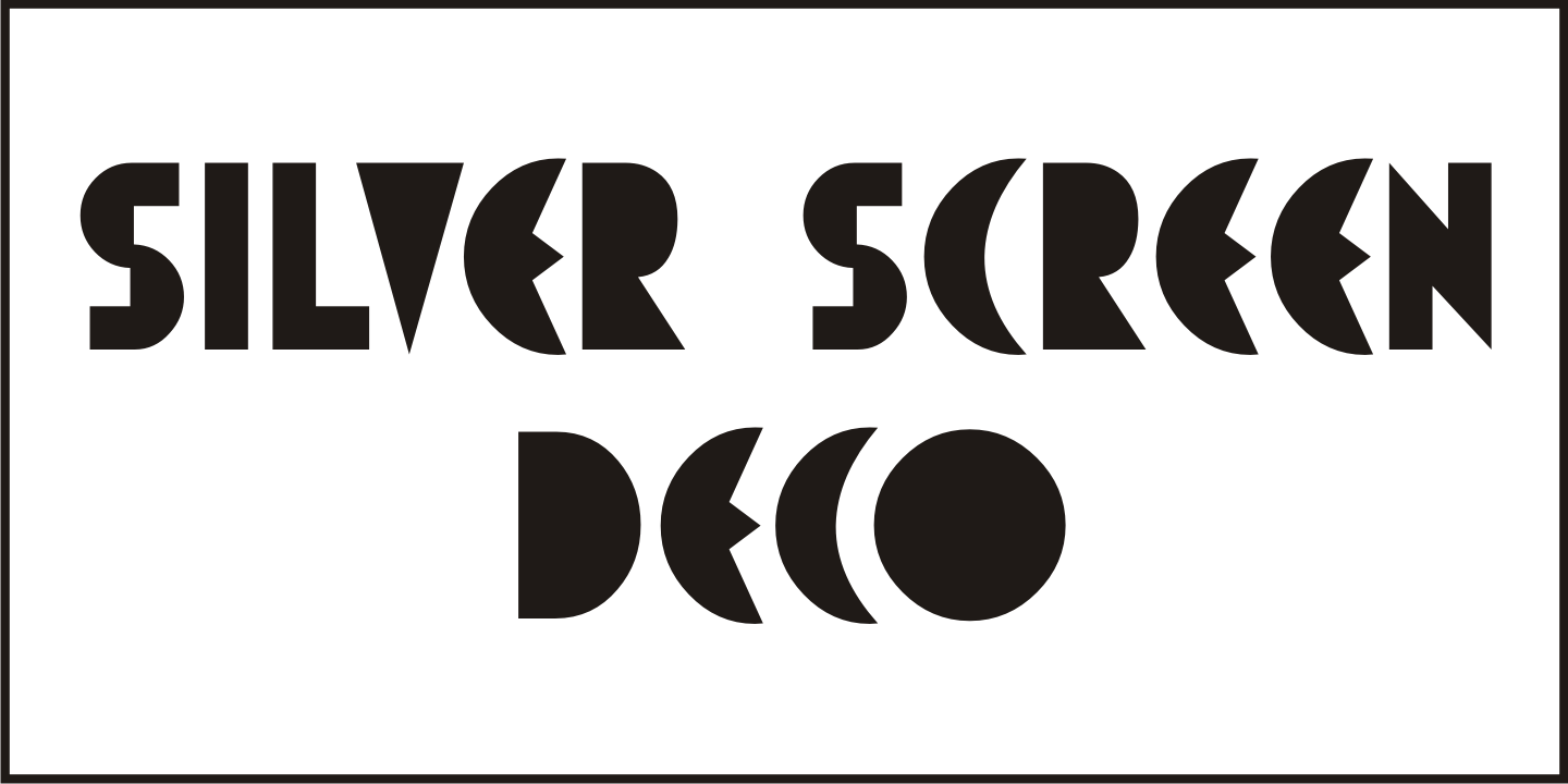 Silver Screen Deco Font Poster #2