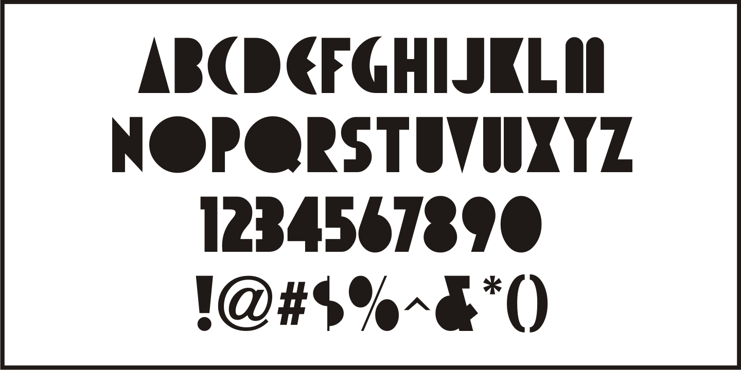 Silver Screen Deco Font Poster #3