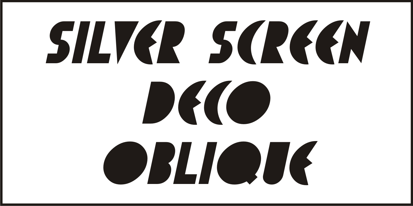 Silver Screen Deco Font Poster #4