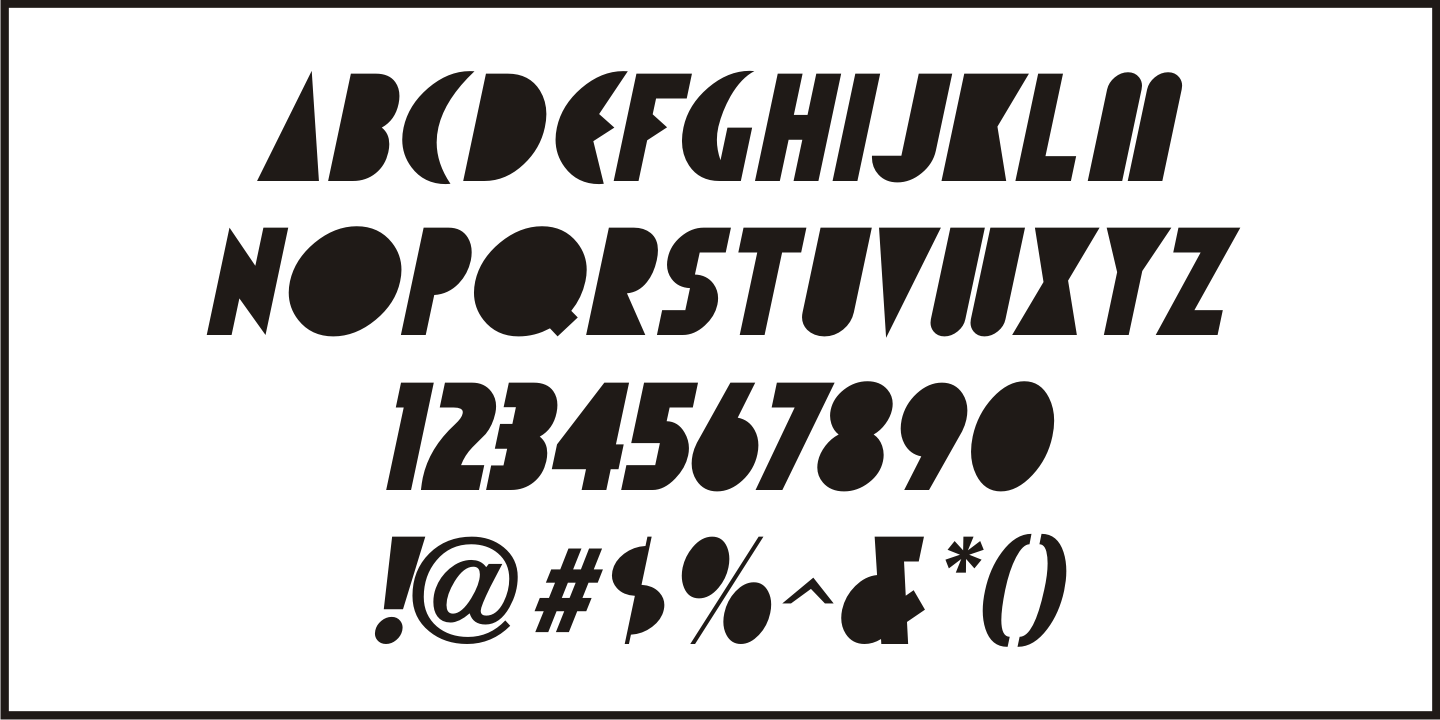 Silver Screen Deco Font Poster #5