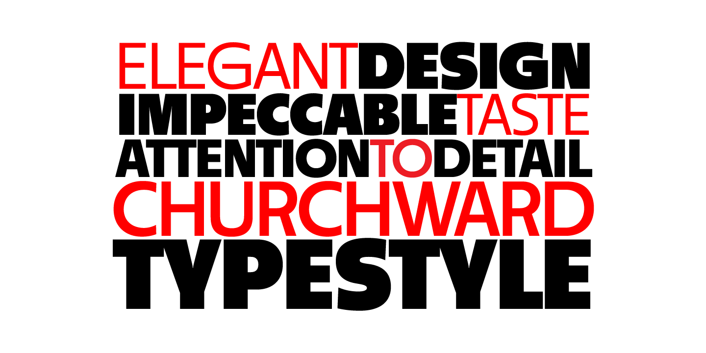 Churchward Typestyle Font Poster #1
