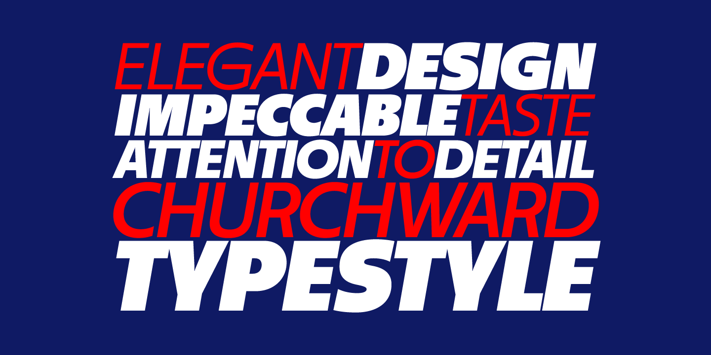 Churchward Typestyle Font Poster #1