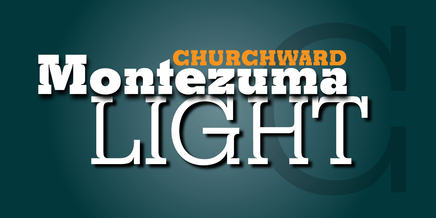 Churchward Montezuma Light Font Poster #1