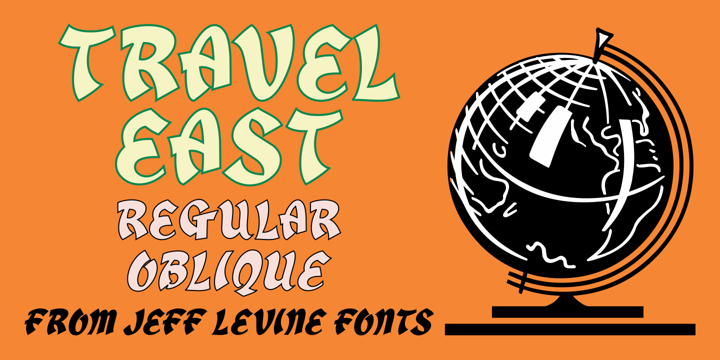 Travel East Font Poster #1