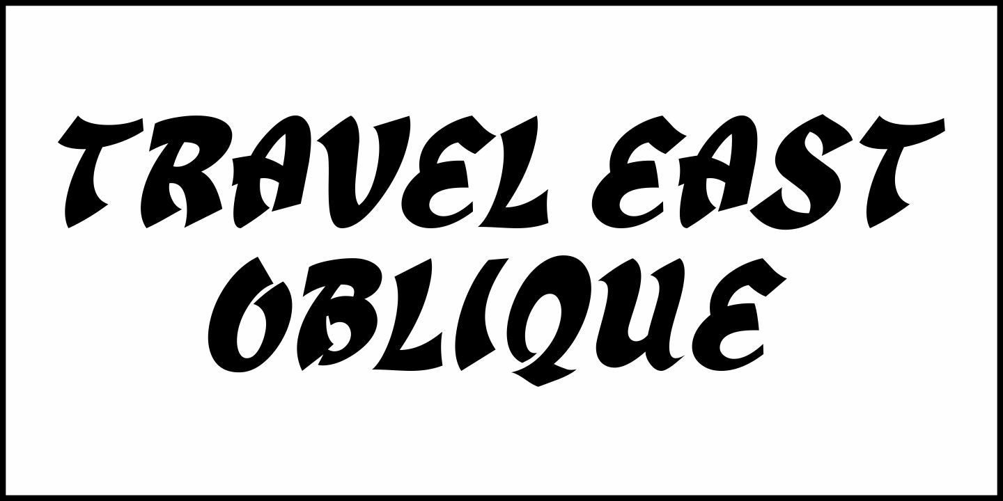 Travel East Font Poster #1