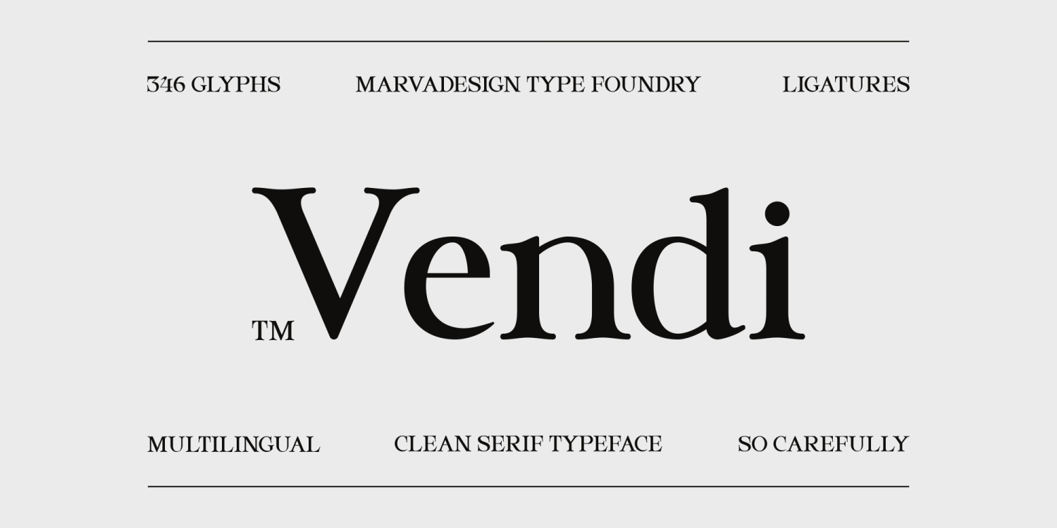 Vendi Font Poster