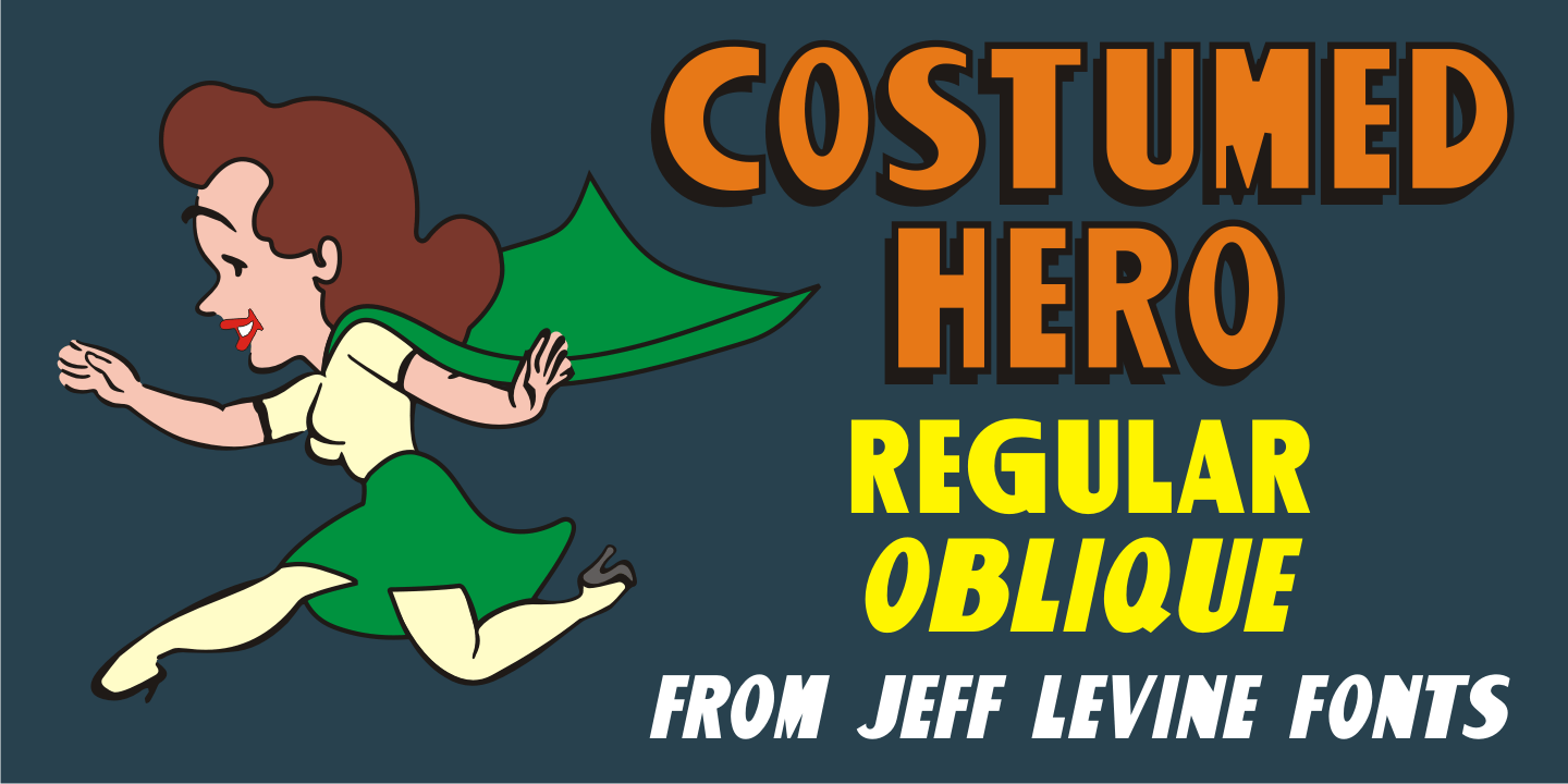 Costumed Hero Font Poster #1