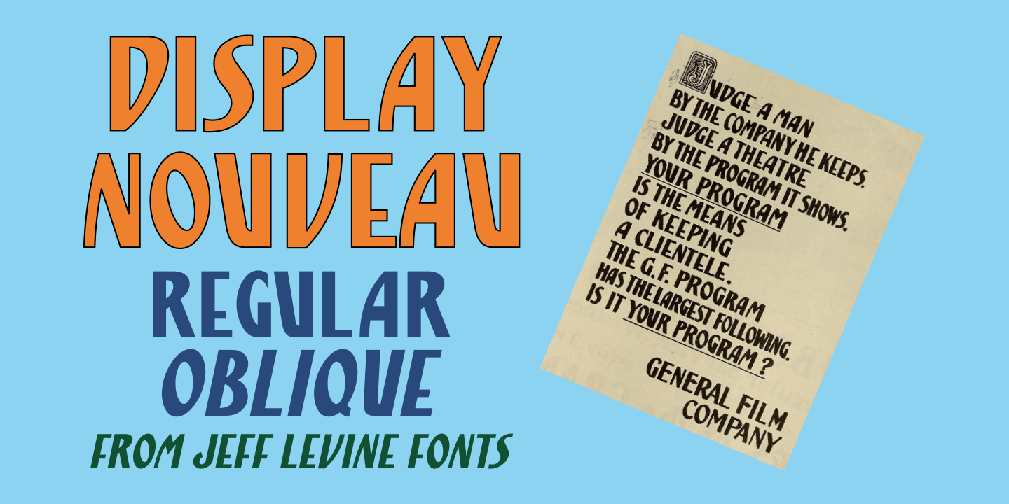 Display Nouveau Font Family Poster