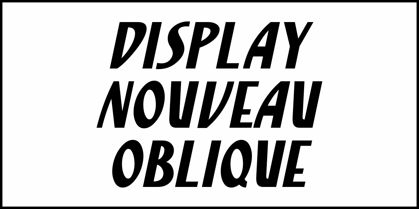 Display Nouveau Font Poster #4