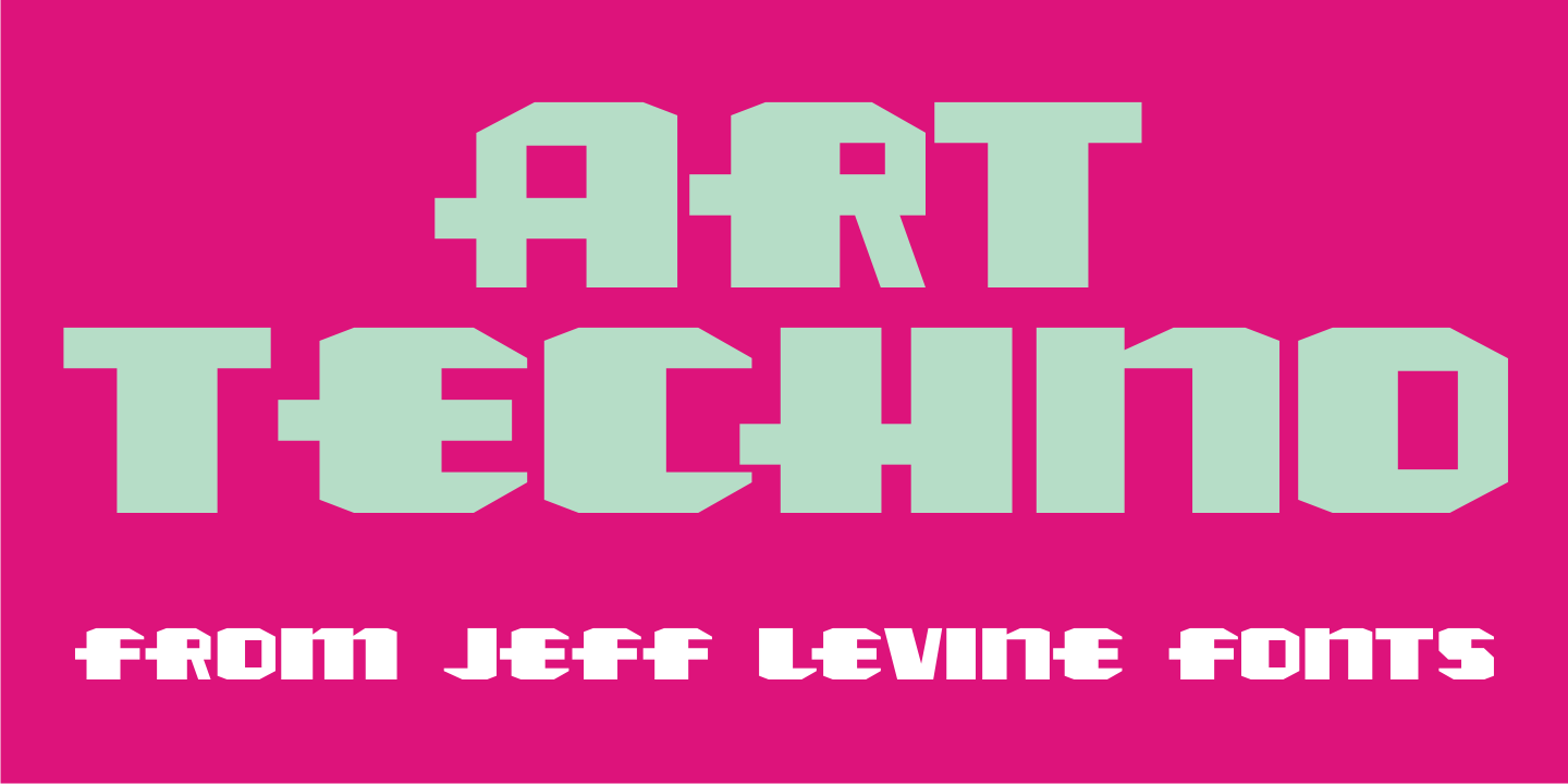 Art Techno Font Family Poster