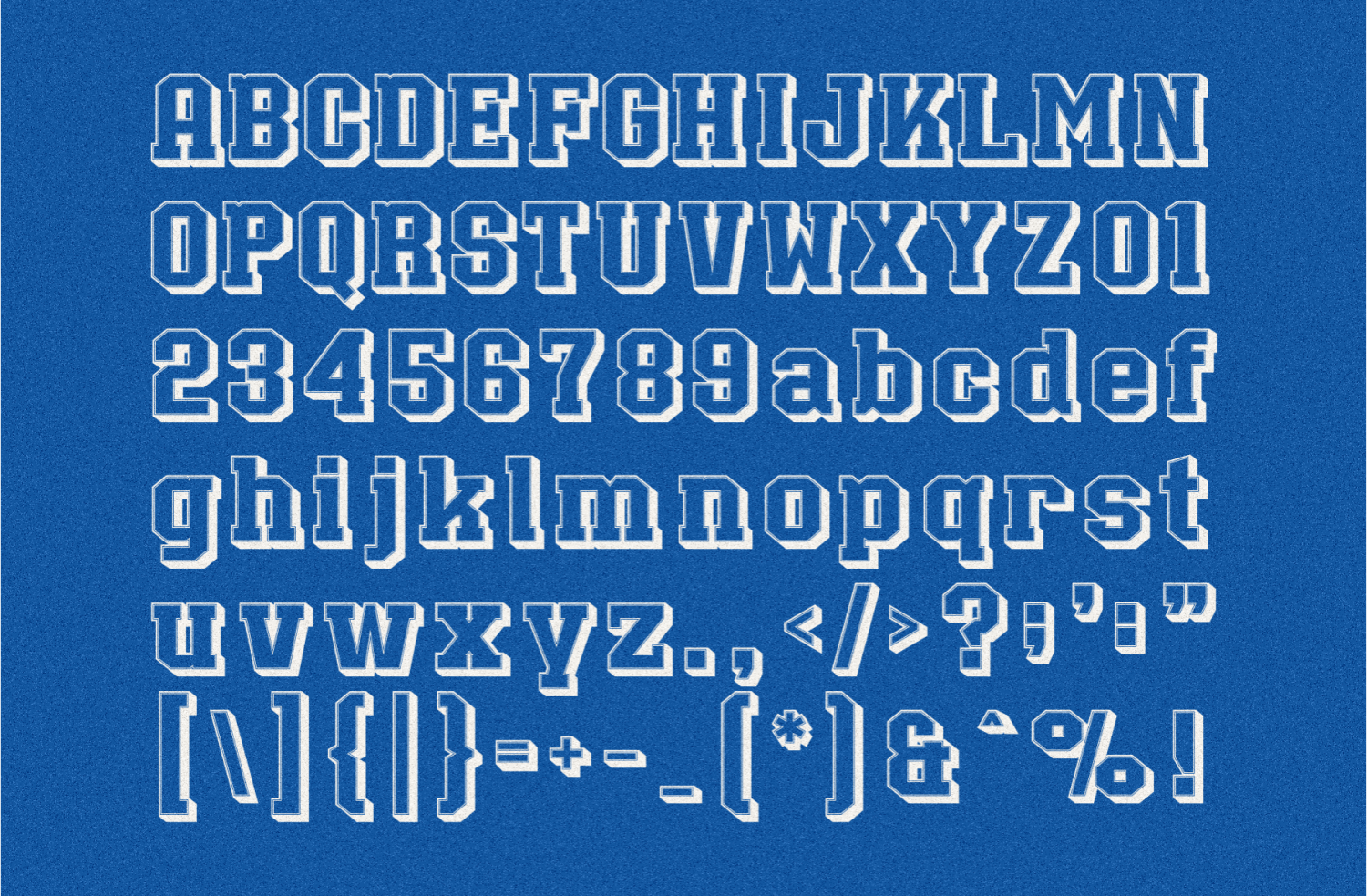 Bullsy College 3D Font Poster #1
