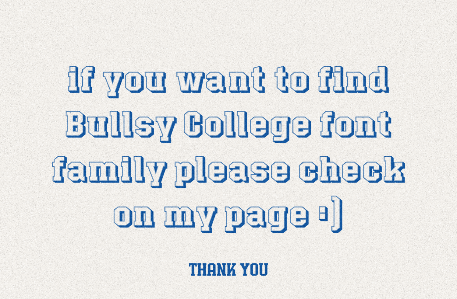Bullsy College 3D Font Poster #1