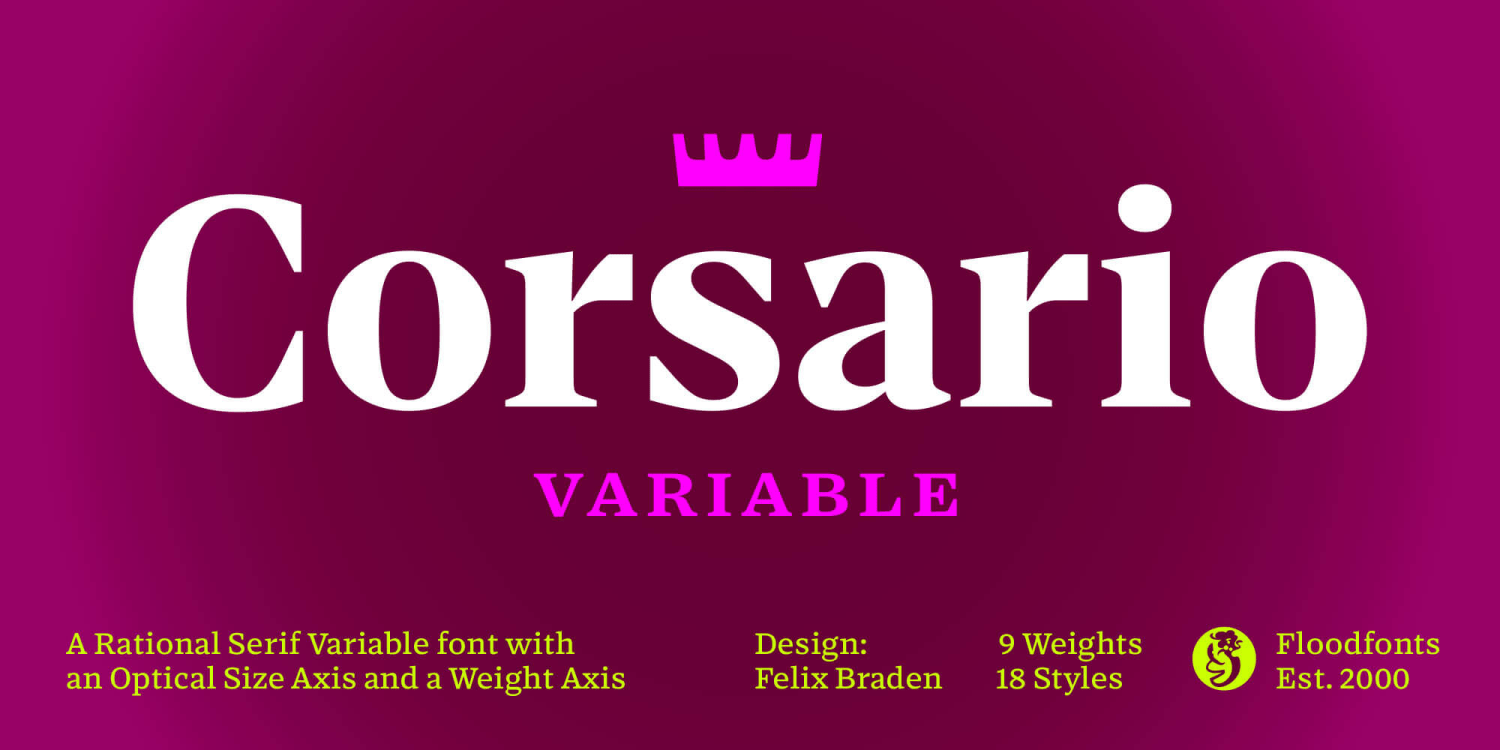 Corsario Variable Font Poster #1