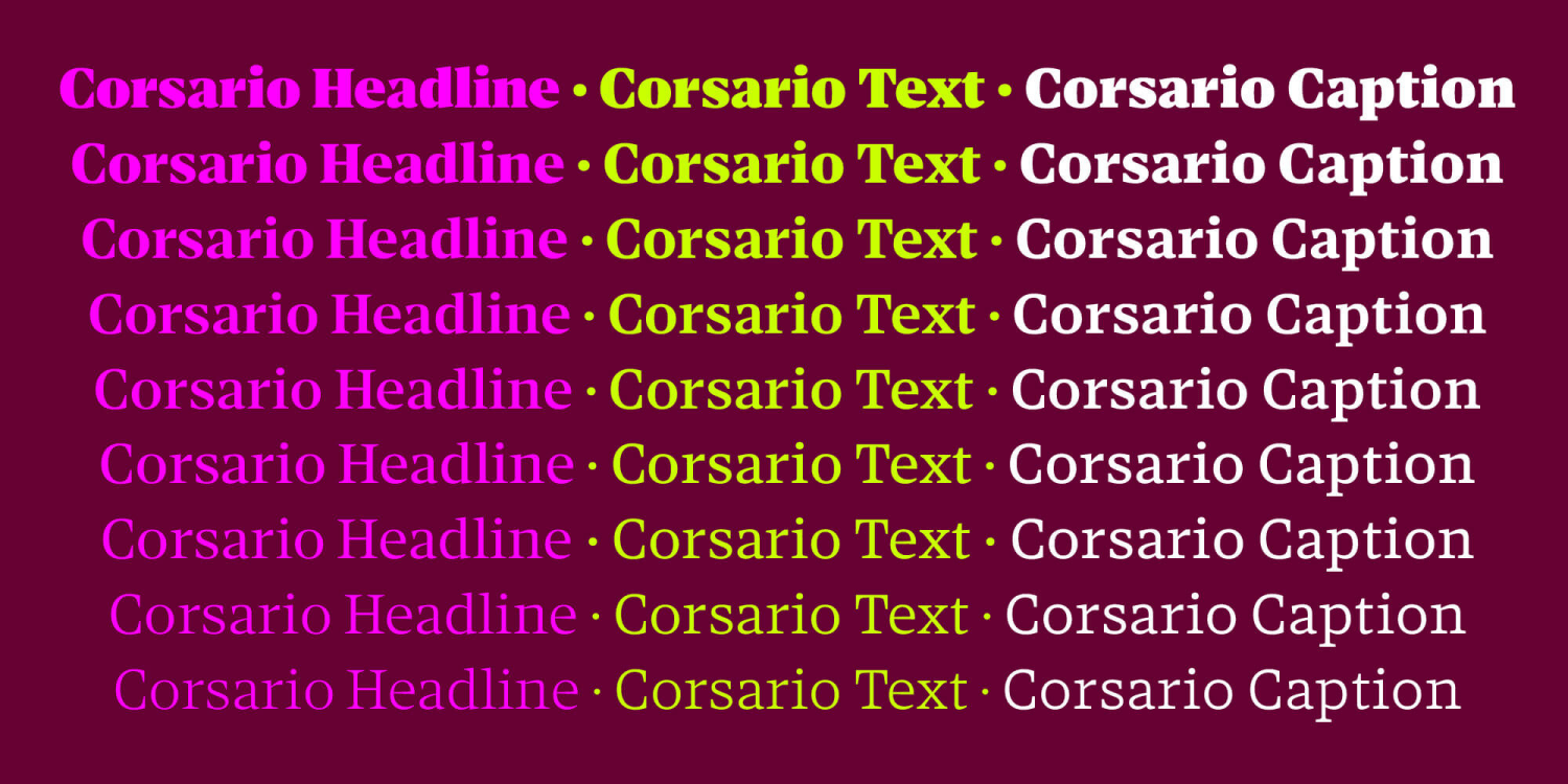 Corsario Variable Font Poster #1