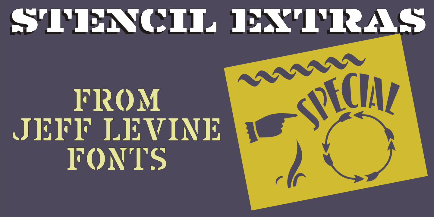 Stencil Extras Font Poster #1
