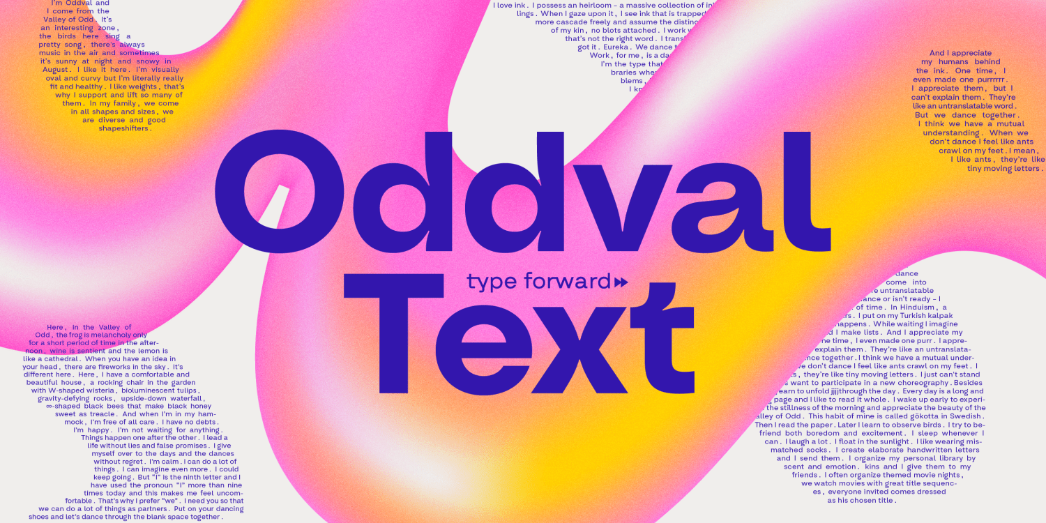 Oddval Text Font Family