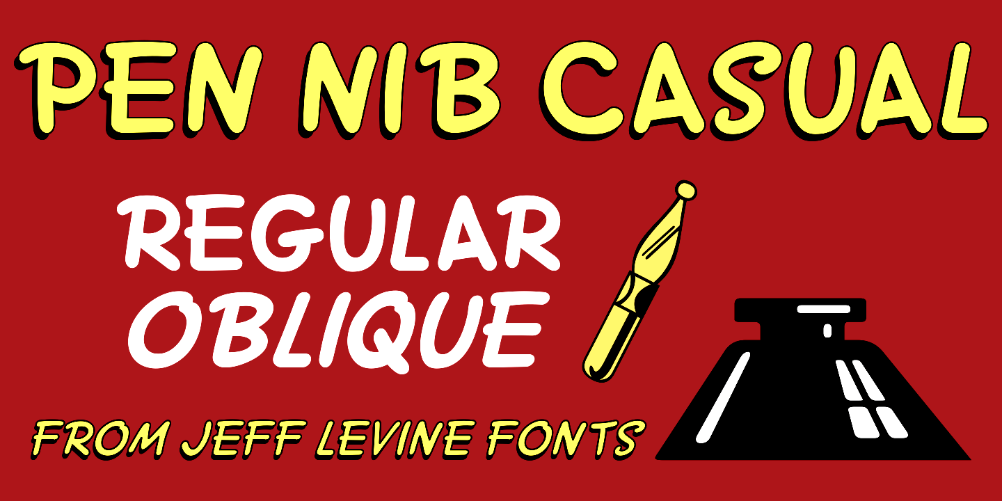 Pen Nib Casual Font Family Poster