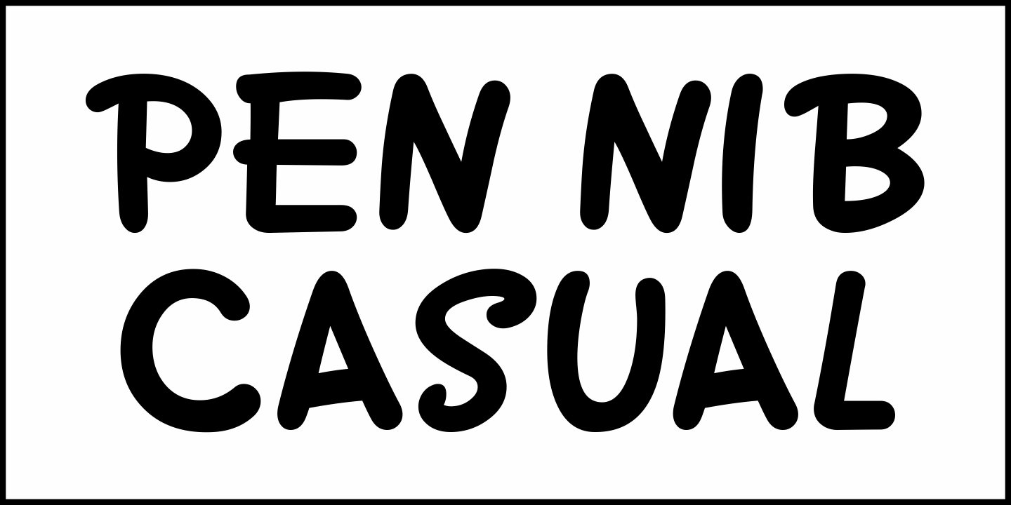 Pen Nib Casual Font Poster #2