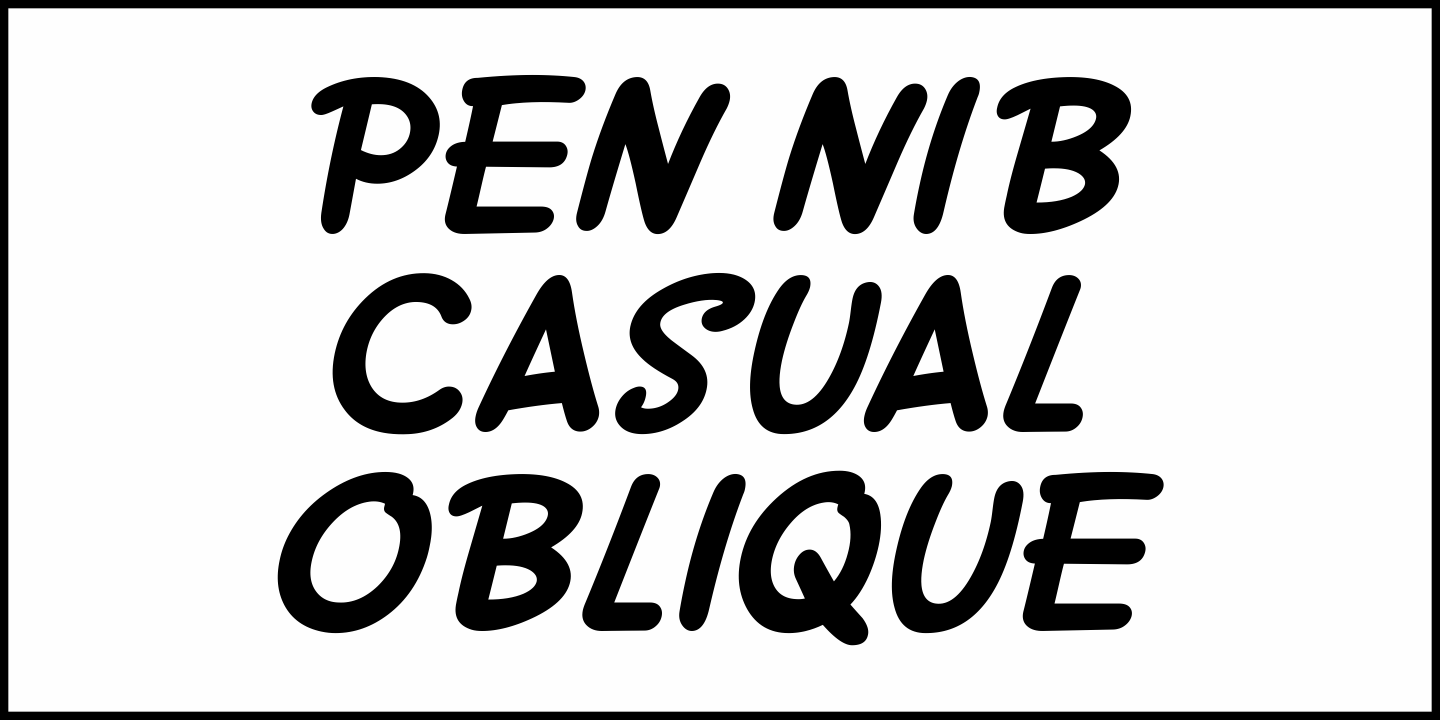 Pen Nib Casual Font Poster #4