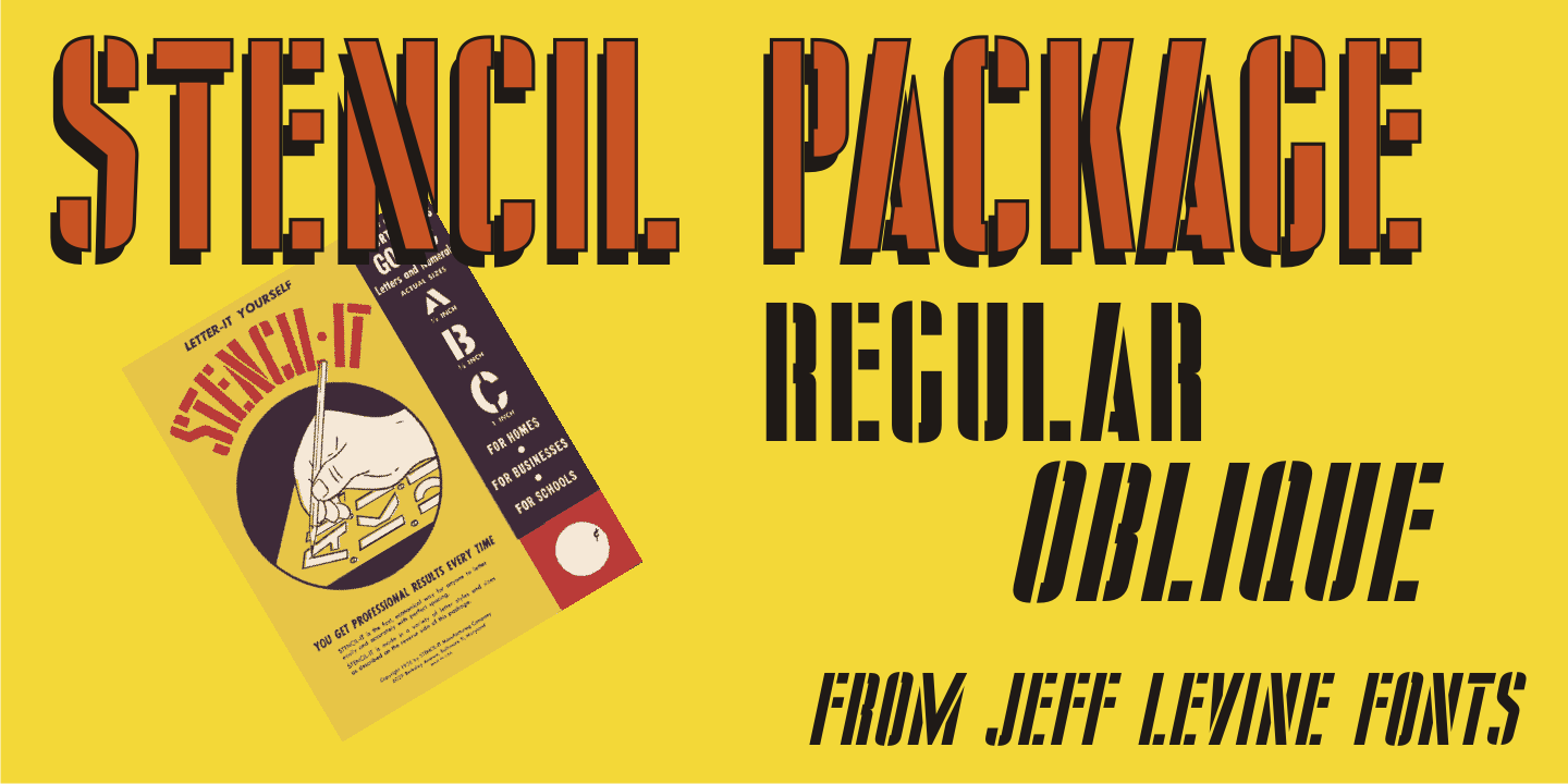 Stencil Package Font Family