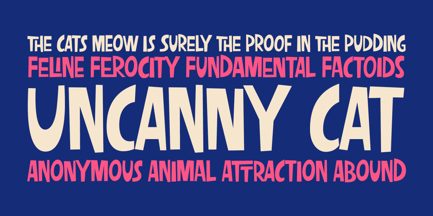 Uncanny Cat PB Font Poster #1