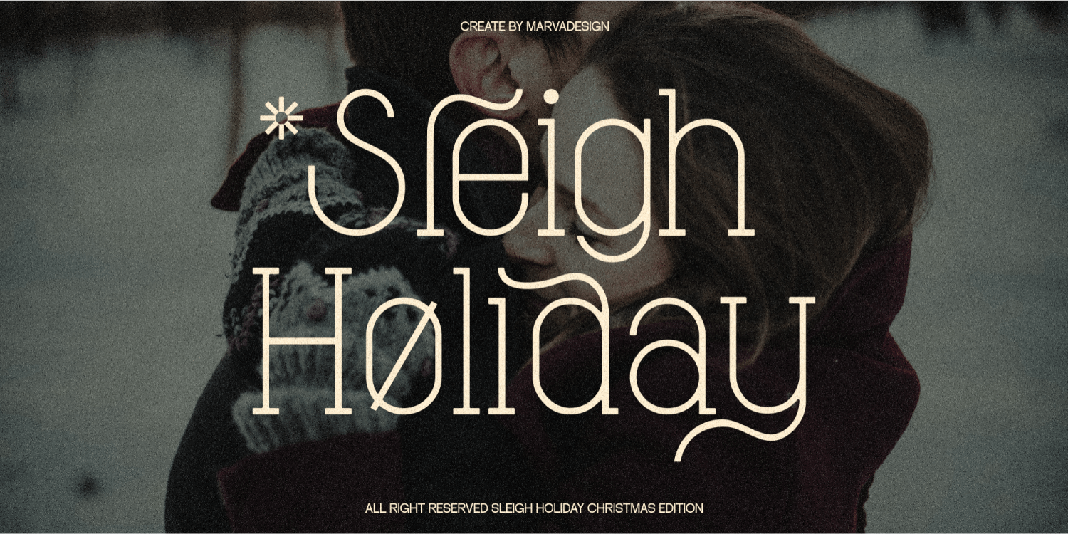 Sleigh Holiday Font Poster #1