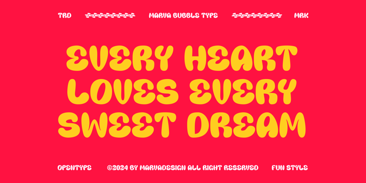 Marva Bubblo Font Poster #1