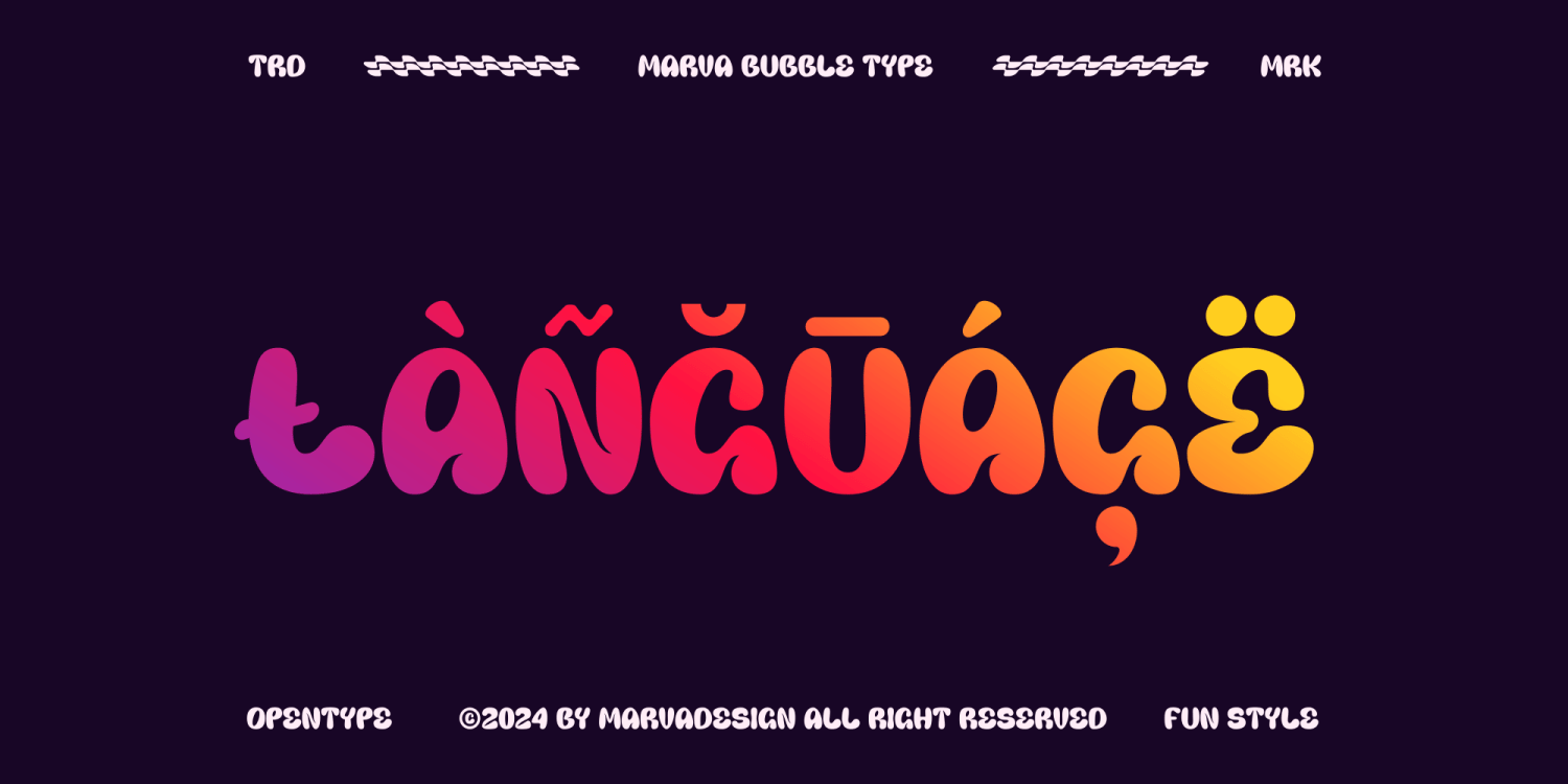 Marva Bubblo Font Poster #1