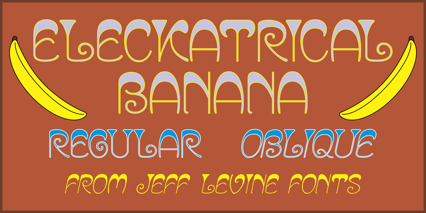 Eleckatrical Banana Font Family Poster