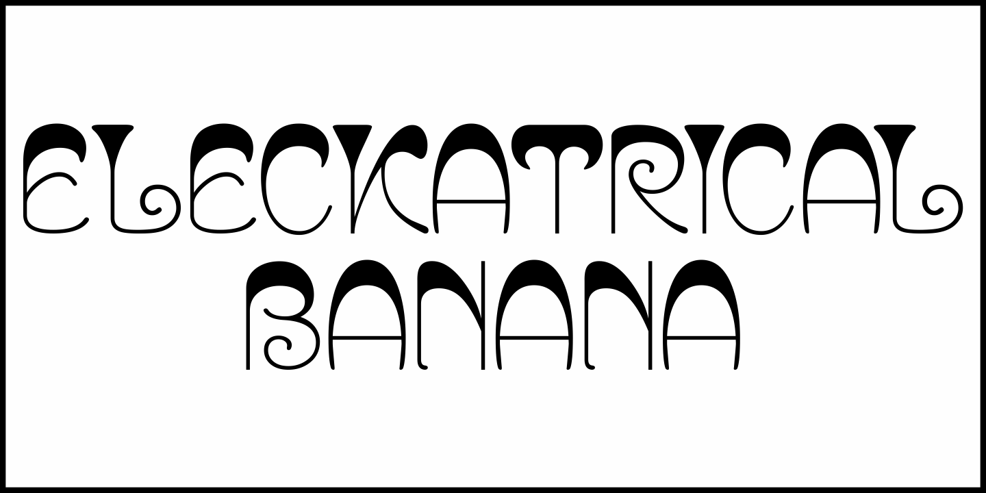 Eleckatrical Banana Font Poster #2