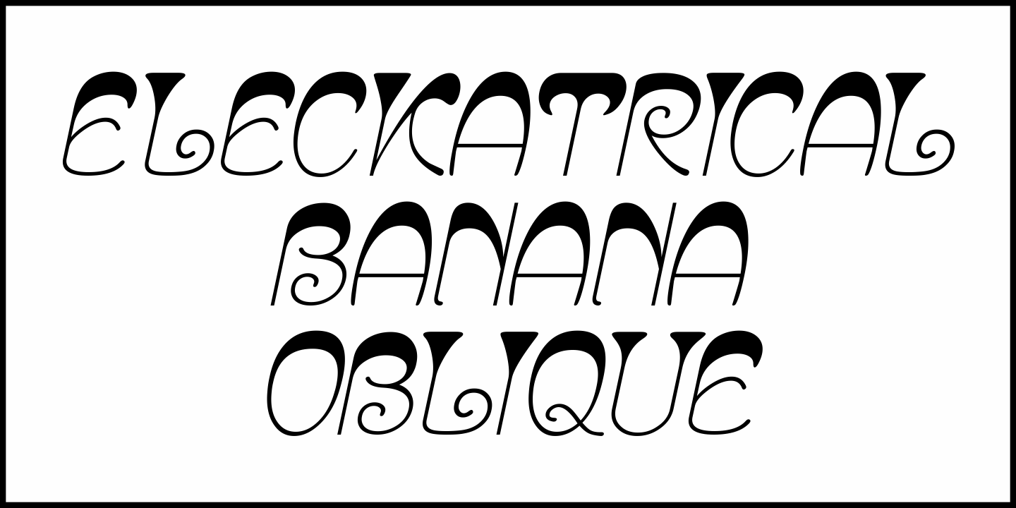 Eleckatrical Banana Font Poster #4