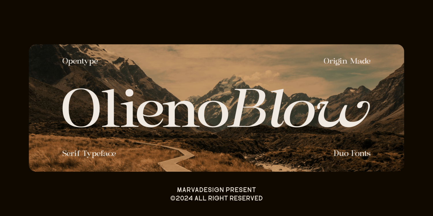 Olieno Blow Font Poster #1