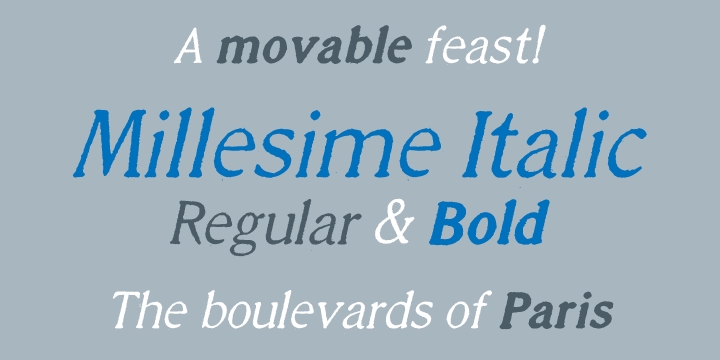 Millesime Font Poster #1