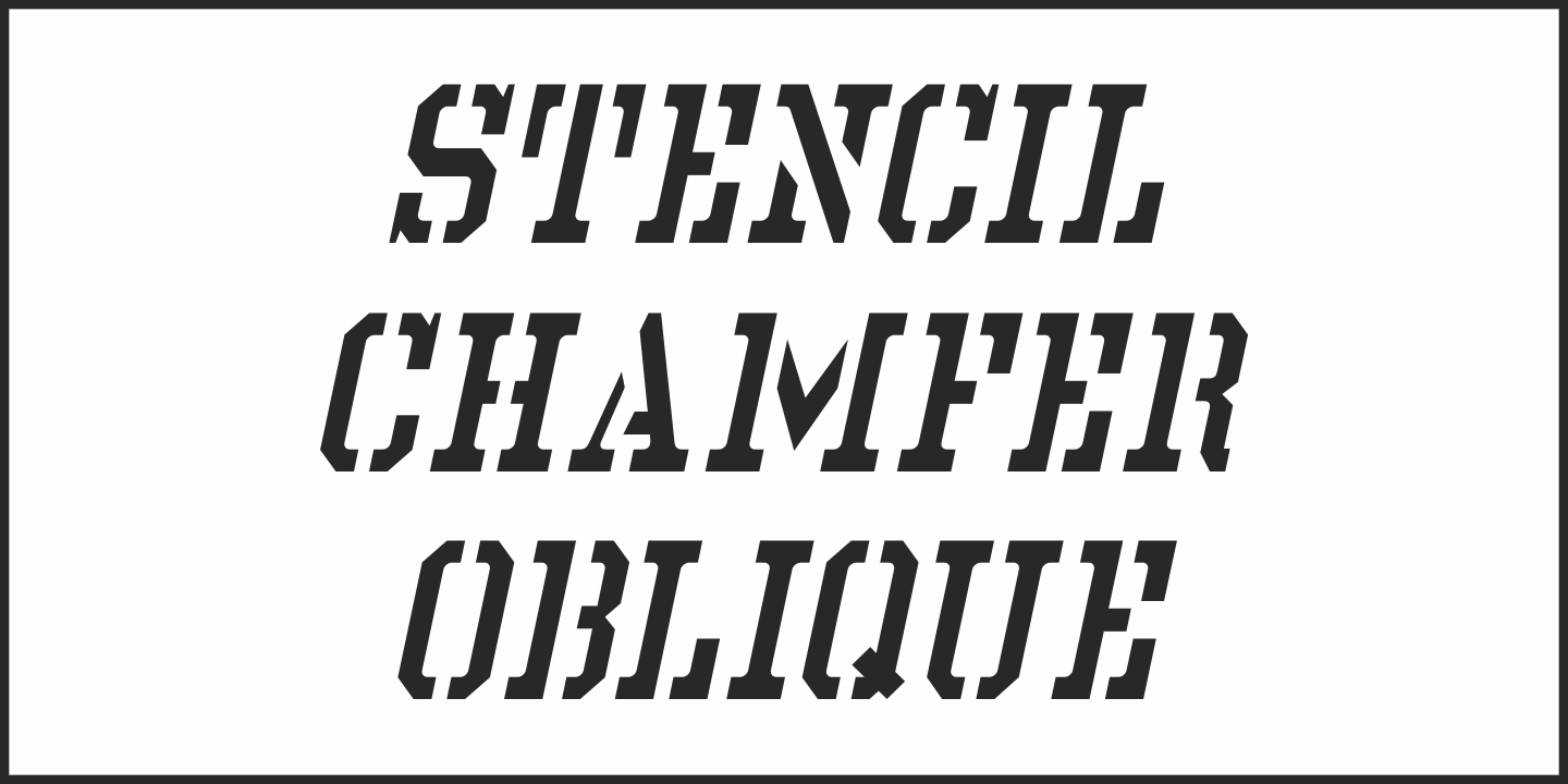 Stencil Chamfer Font Poster #4