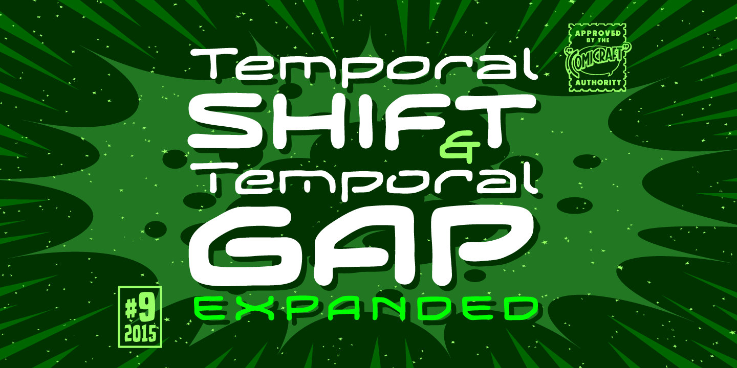 Temporal Shift & Gap Expanded Font Poster #1
