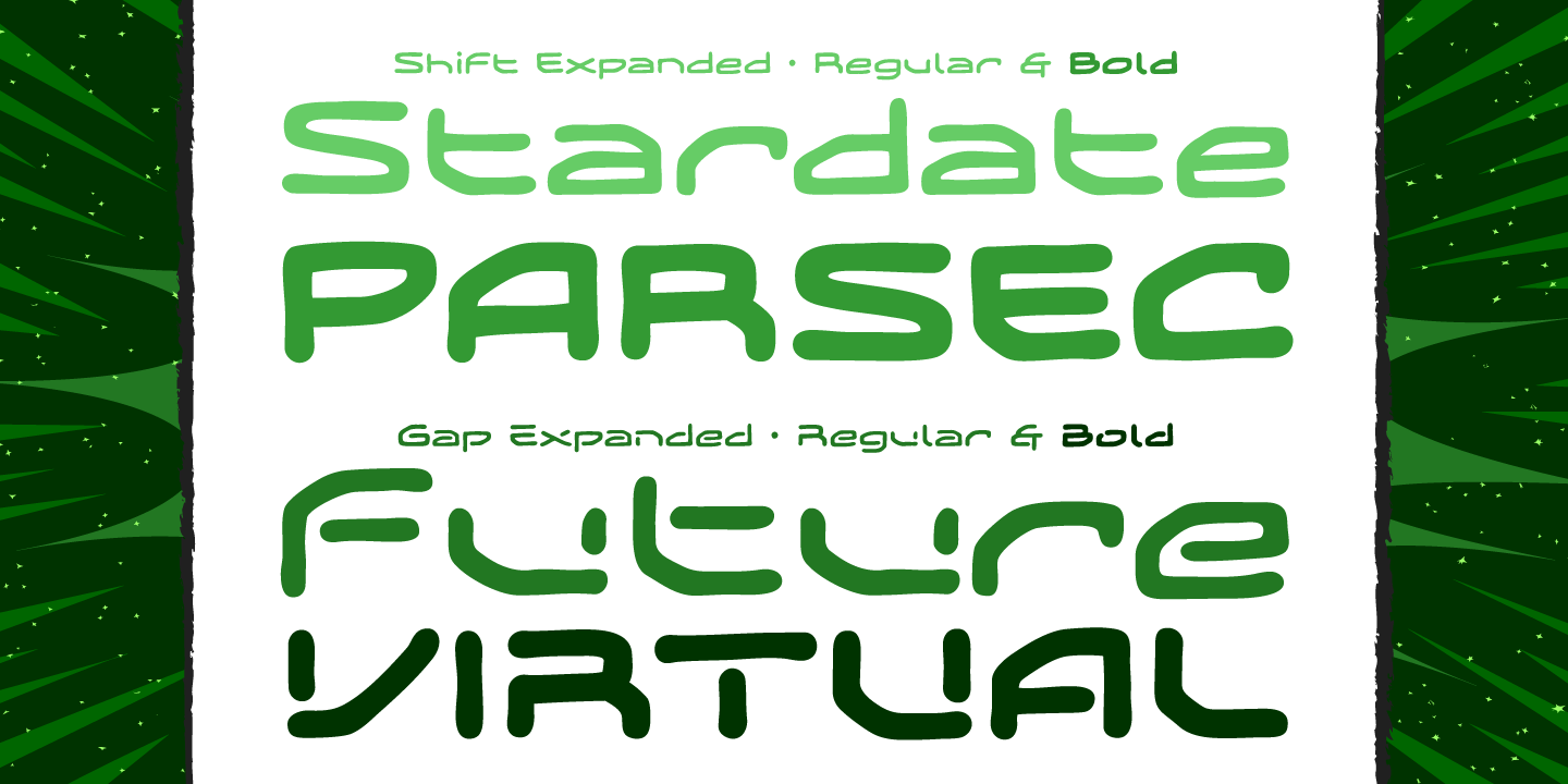 Temporal Shift & Gap Expanded Font Poster #1