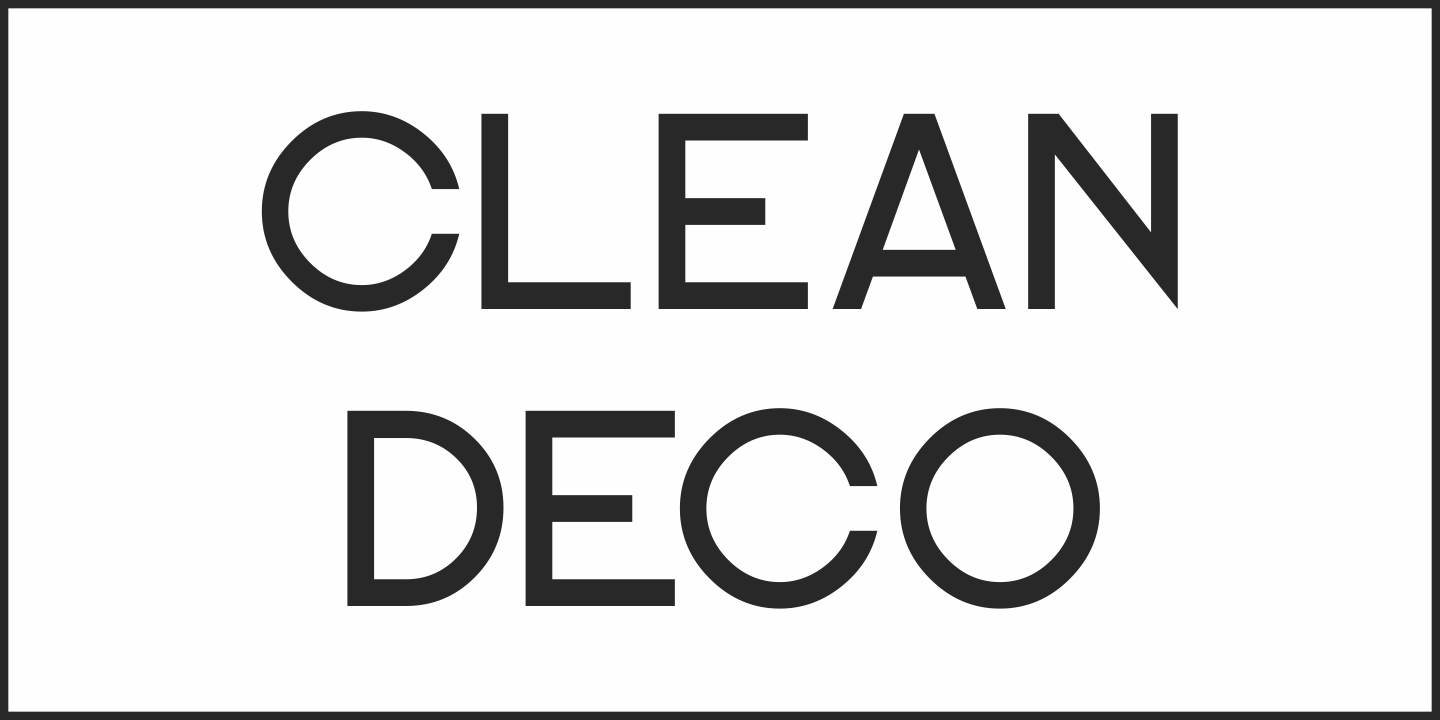 Clean Deco Font Poster #1